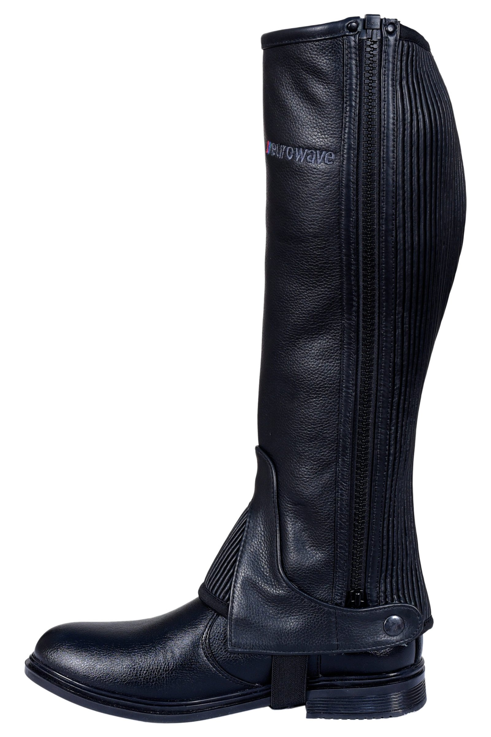 Euro Wave Mild Cowhide Full-Grain Leather Half Chaps