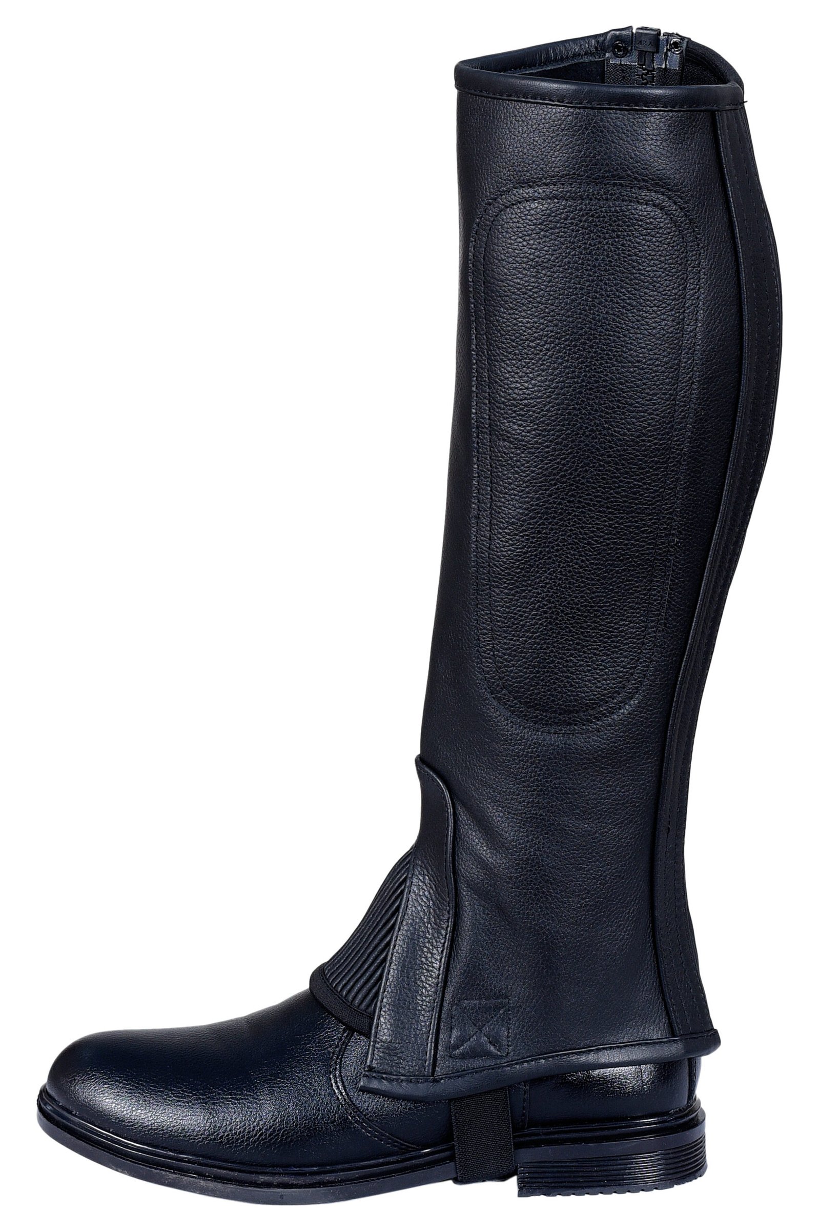 Euro Wave Mild Cowhide Full-Grain Leather Half Chaps - Image 2